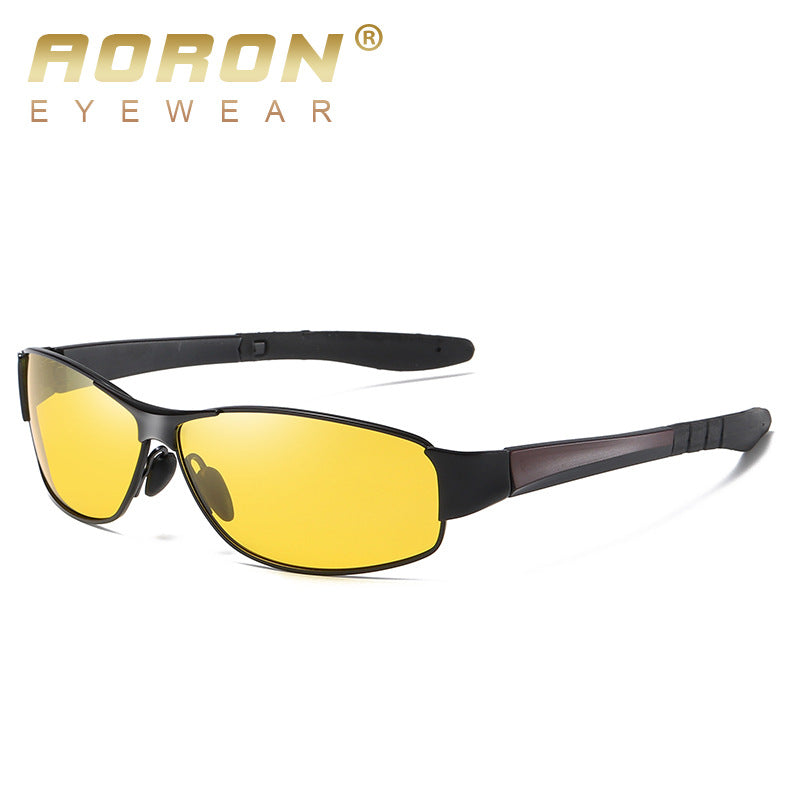New Men's Sunglasses Square Polarized Sunglasses Night Vision Glasses A649