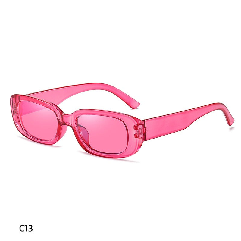New Sunglasses PC Block Sunglasses Fashionable Square Glasses Painted Twice