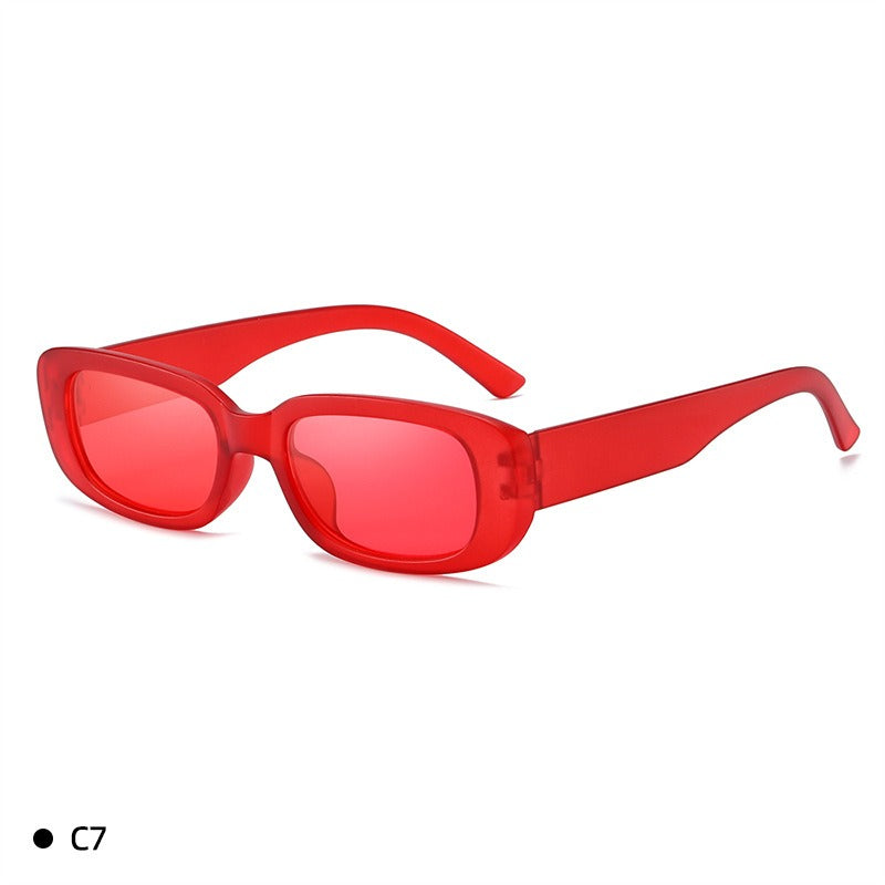 New Sunglasses PC Block Sunglasses Fashionable Square Glasses Painted Twice