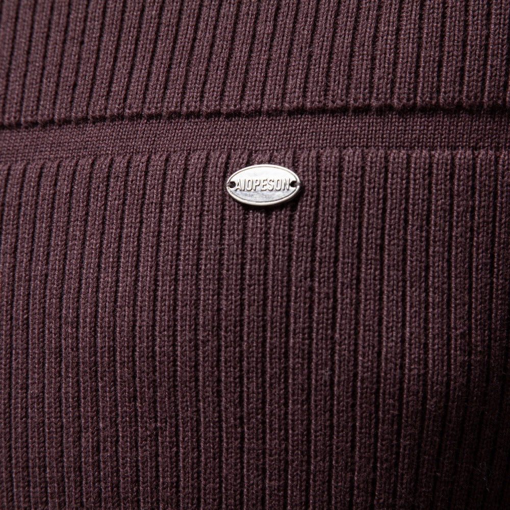 Herentrui met ronde hals en jacquardpatroon