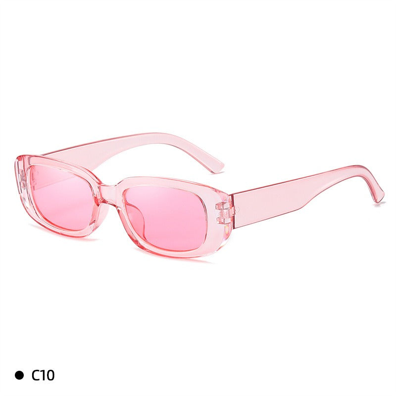New Sunglasses PC Block Sunglasses Fashionable Square Glasses Painted Twice