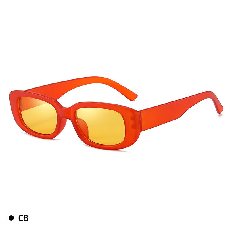 New Sunglasses PC Block Sunglasses Fashionable Square Glasses Painted Twice