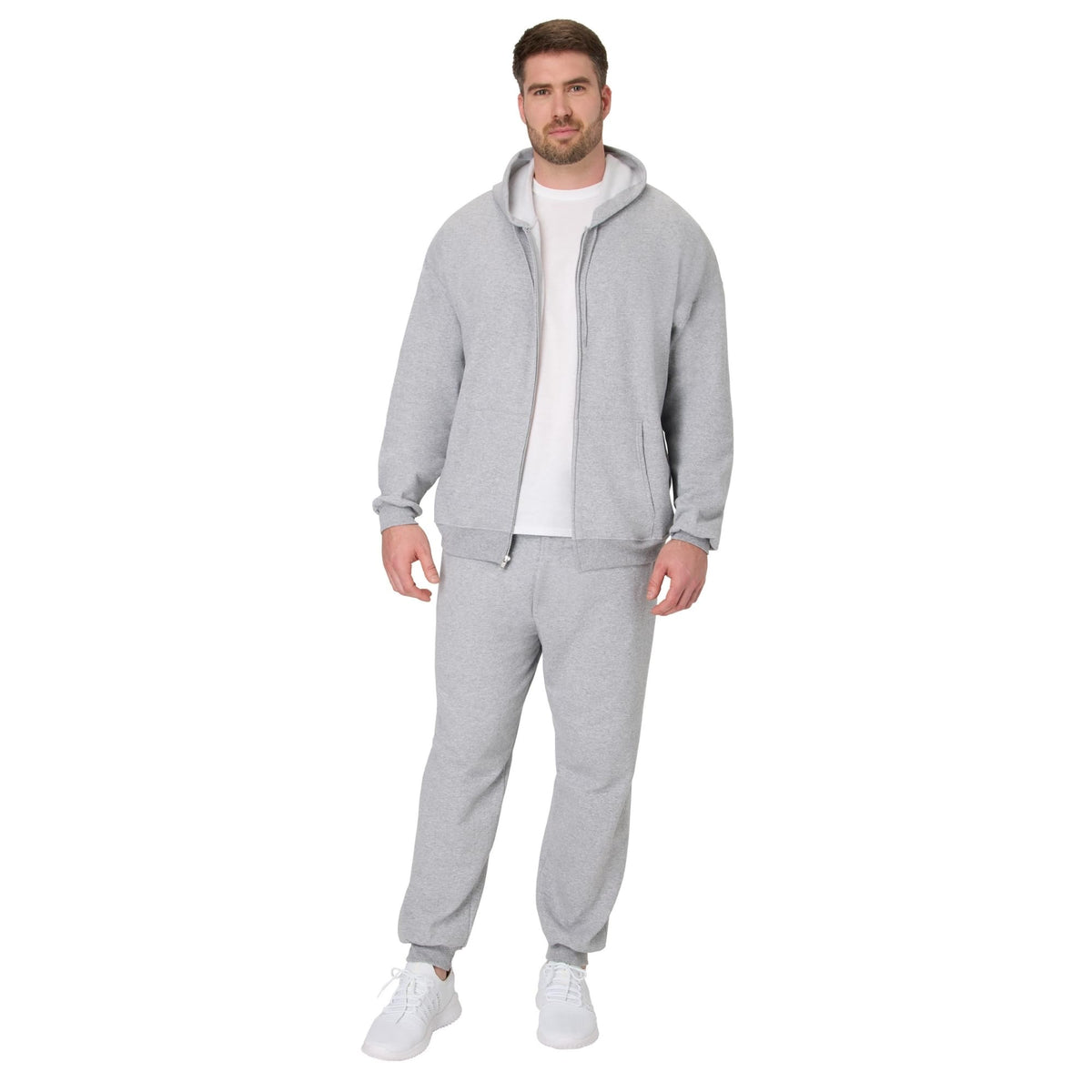 Hanes EcoSmart fleecevest met capuchon en ritssluiting voor heren