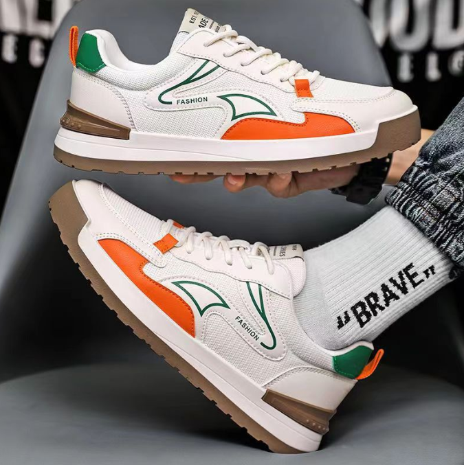 Casual herensneakers van PU en mesh