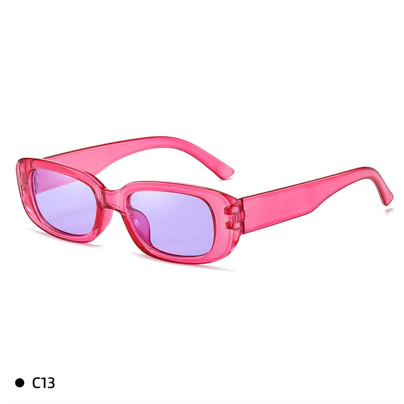 New Sunglasses PC Block Sunglasses Fashionable Square Glasses Painted Twice