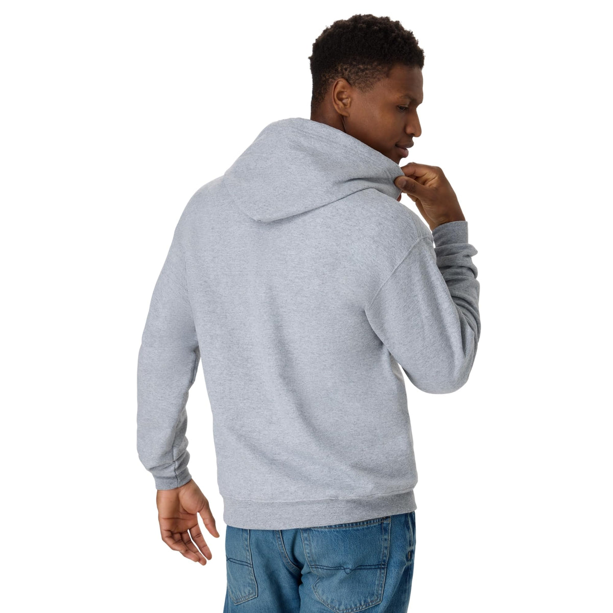 Hanes EcoSmart fleecevest met capuchon en ritssluiting voor heren