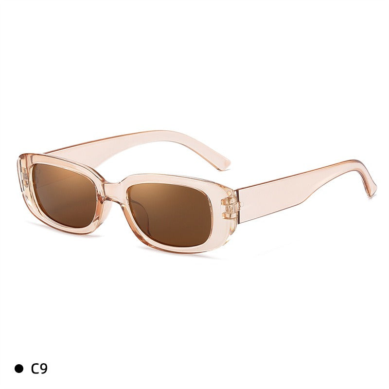 New Sunglasses PC Block Sunglasses Fashionable Square Glasses Painted Twice