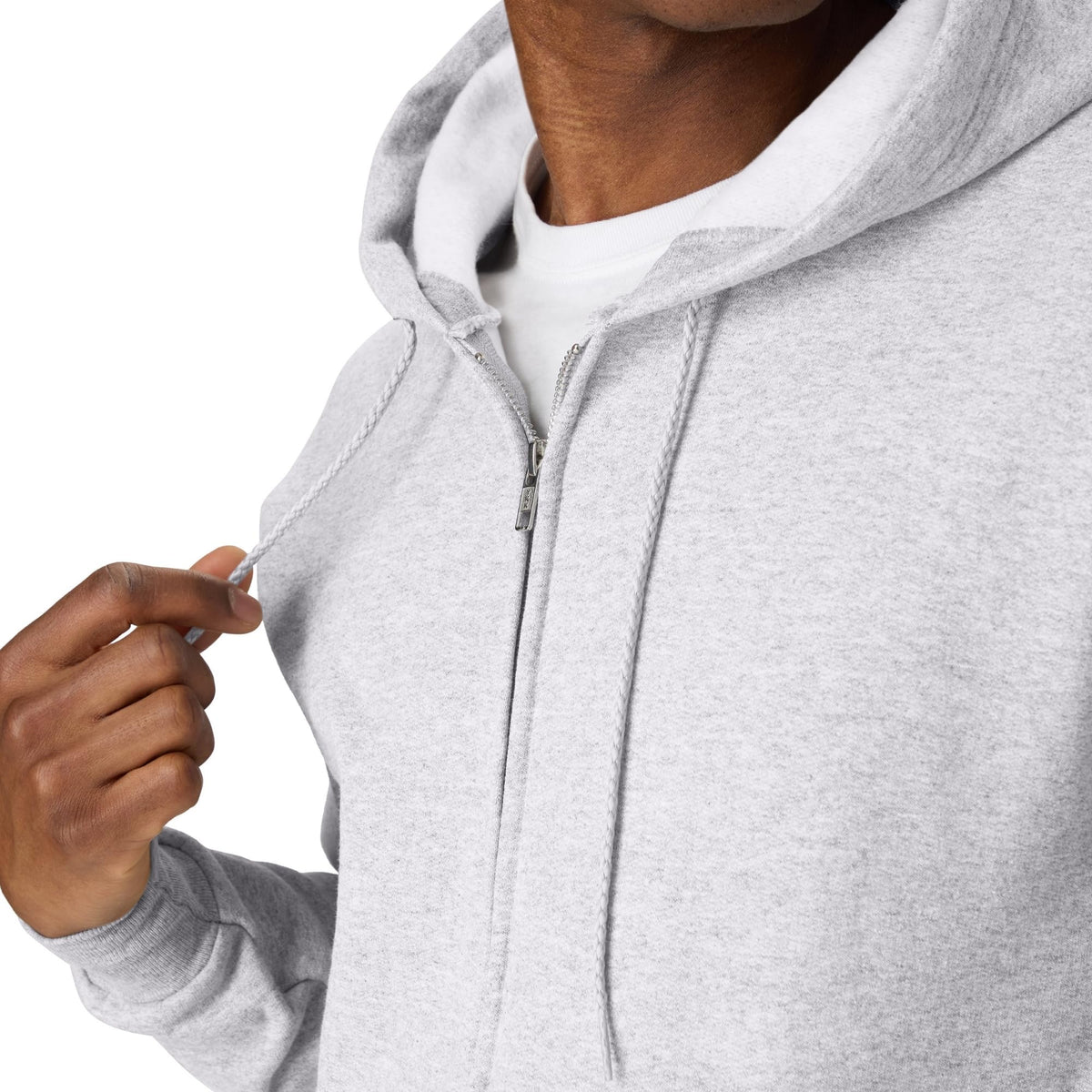 Hanes EcoSmart fleecevest met capuchon en ritssluiting voor heren