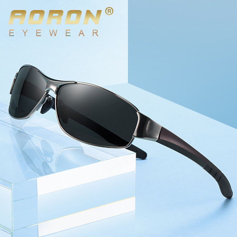 New Men's Sunglasses Square Polarized Sunglasses Night Vision Glasses A649