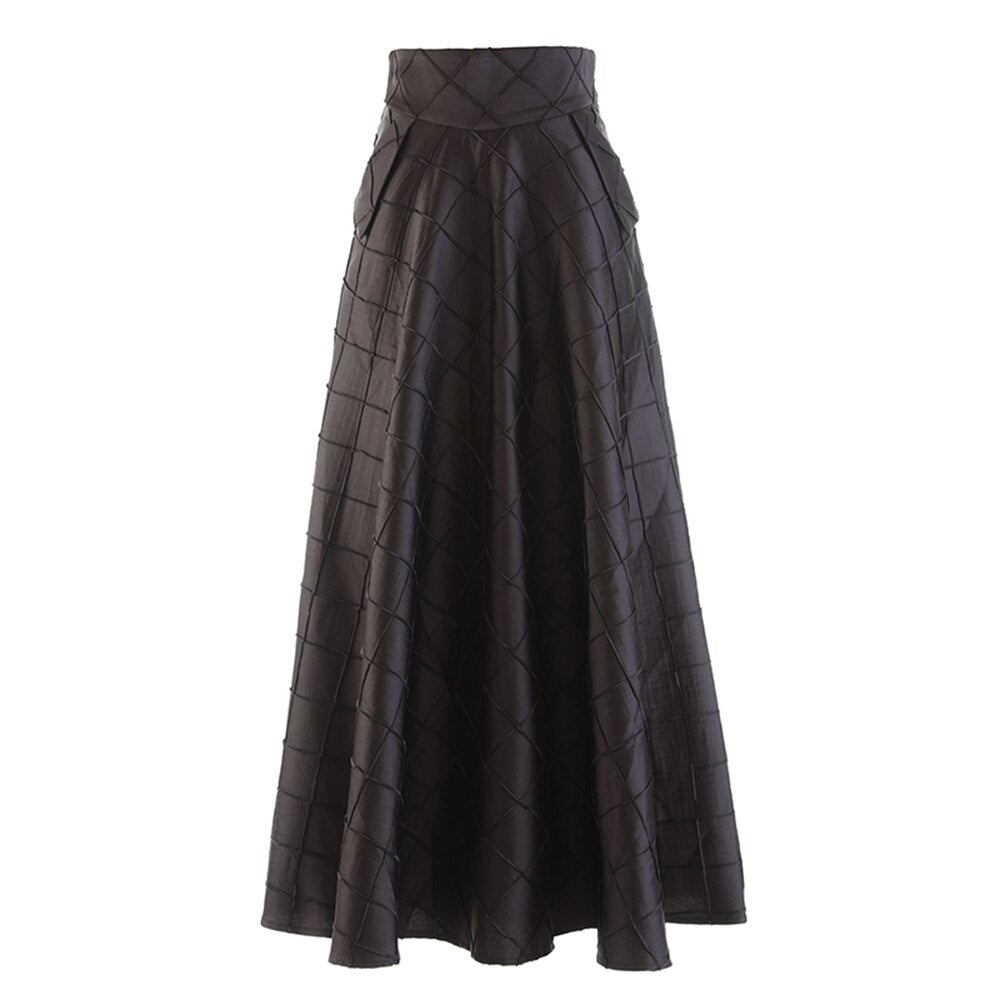 Clothes Streetwear Skirt For Women High Waist A Line Solid Minimalist Midi Skirts Female Summer Fashion Clothes