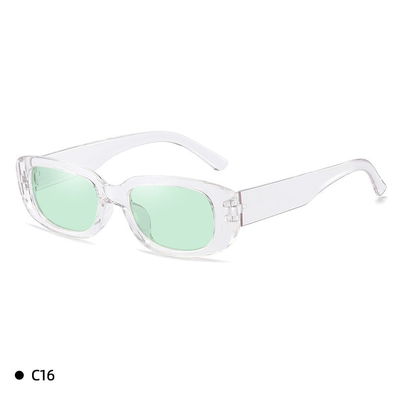 New Sunglasses PC Block Sunglasses Fashionable Square Glasses Painted Twice