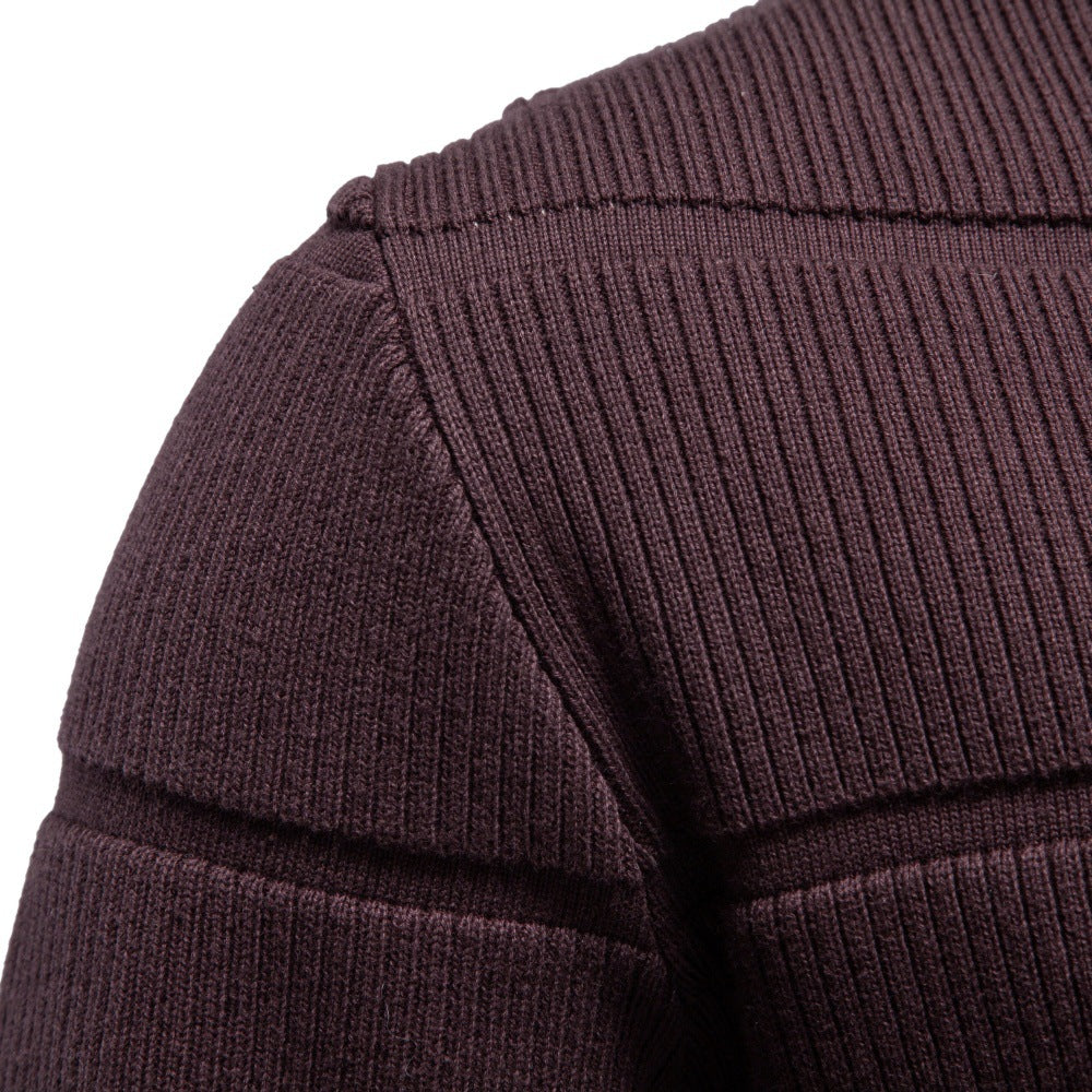 Herentrui met ronde hals en jacquardpatroon