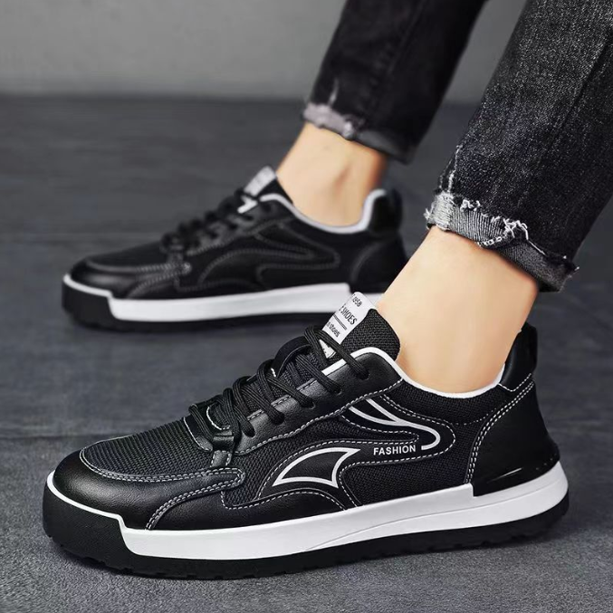 Casual herensneakers van PU en mesh