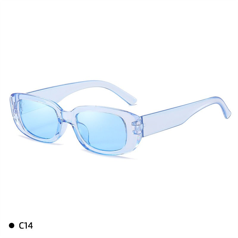 New Sunglasses PC Block Sunglasses Fashionable Square Glasses Painted Twice