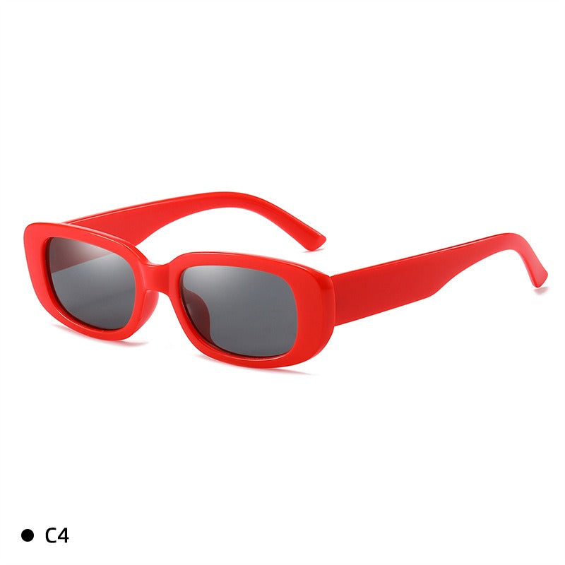 New Sunglasses PC Block Sunglasses Fashionable Square Glasses Painted Twice