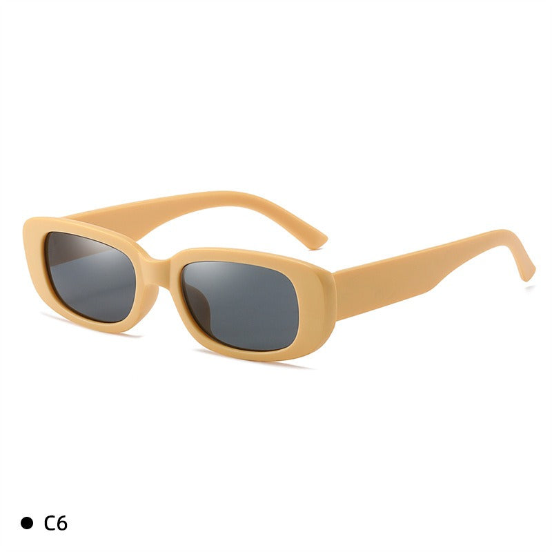 New Sunglasses PC Block Sunglasses Fashionable Square Glasses Painted Twice