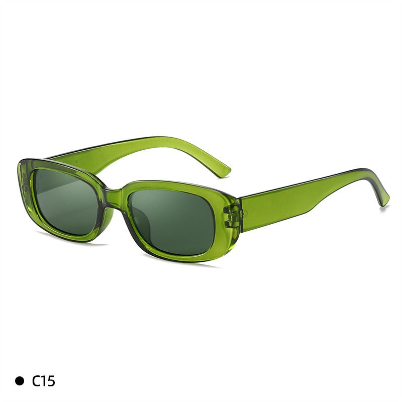 New Sunglasses PC Block Sunglasses Fashionable Square Glasses Painted Twice