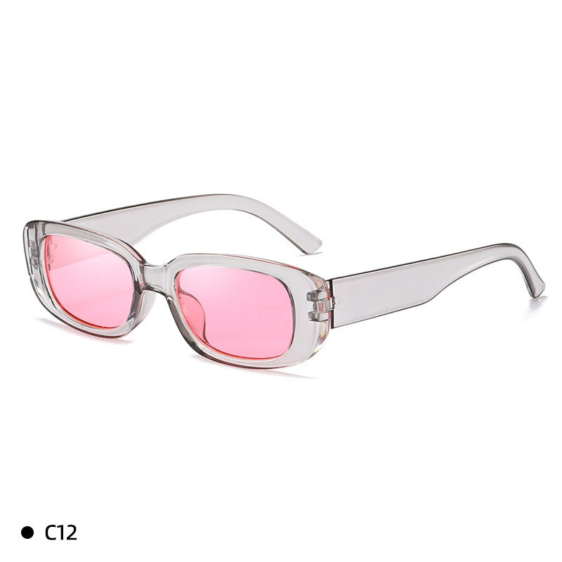 New Sunglasses PC Block Sunglasses Fashionable Square Glasses Painted Twice