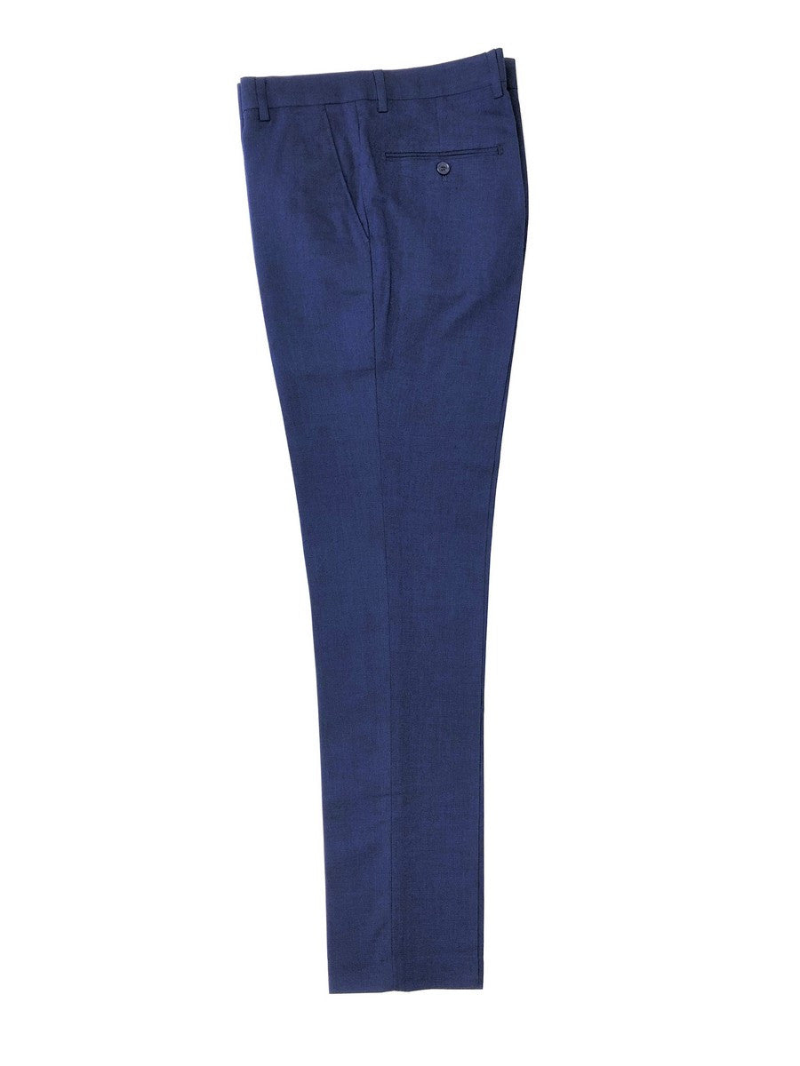 Blue Slim Fit Trousers-3