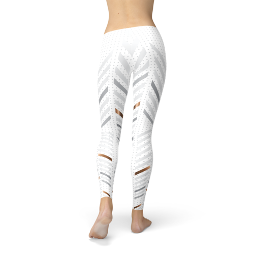 Lange sportlegging voor dames met witte strepen