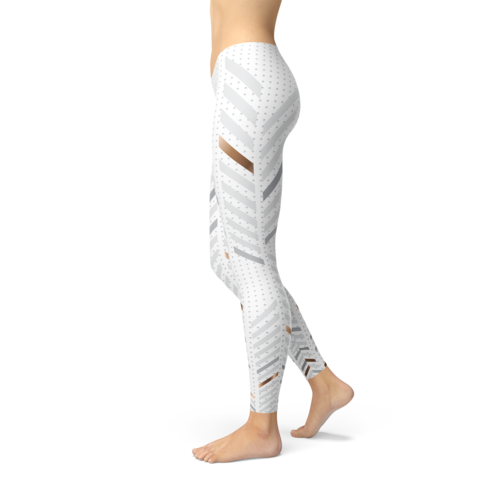 Lange sportlegging voor dames met witte strepen
