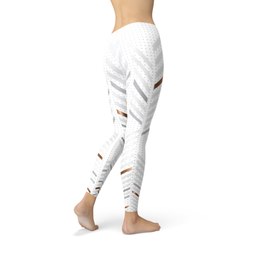 Lange sportlegging voor dames met witte strepen